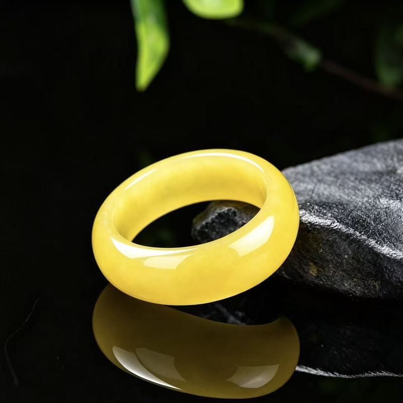 The Jewelry & Watches - Genuine A-grade jadeite ring with full