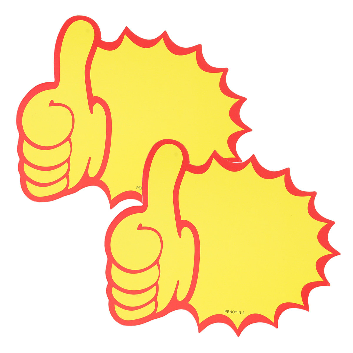 Jewelry Stores With Watches - 100Pcs Thumb Shaped Yellow Paper Price