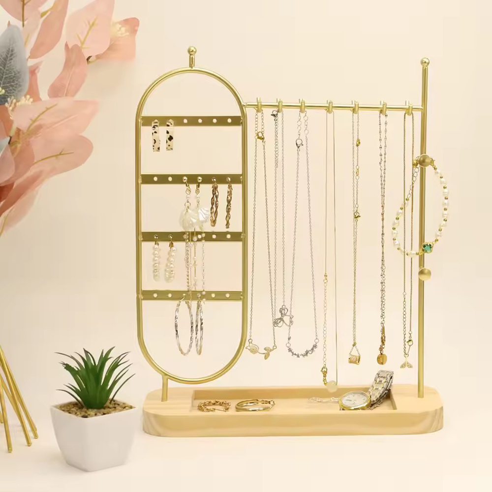 1 desktop solid wood base jewe - Jewelry Stores With Watches 评论和价格