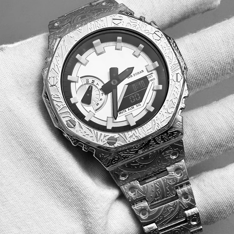 GA2100 Mod kit stainless steel - Casio Watch G-Shock Ga-2100 评论和价格