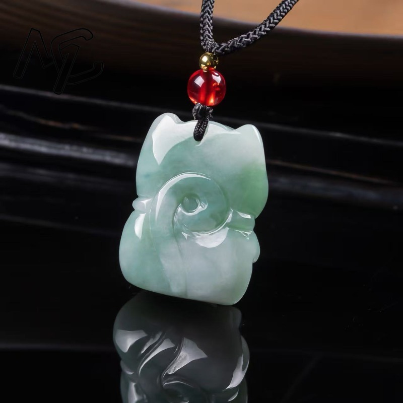 Natural Emerald Jade Lucky Cat - Jewelry & Watches Vitopoulos Reviews 评论和价格