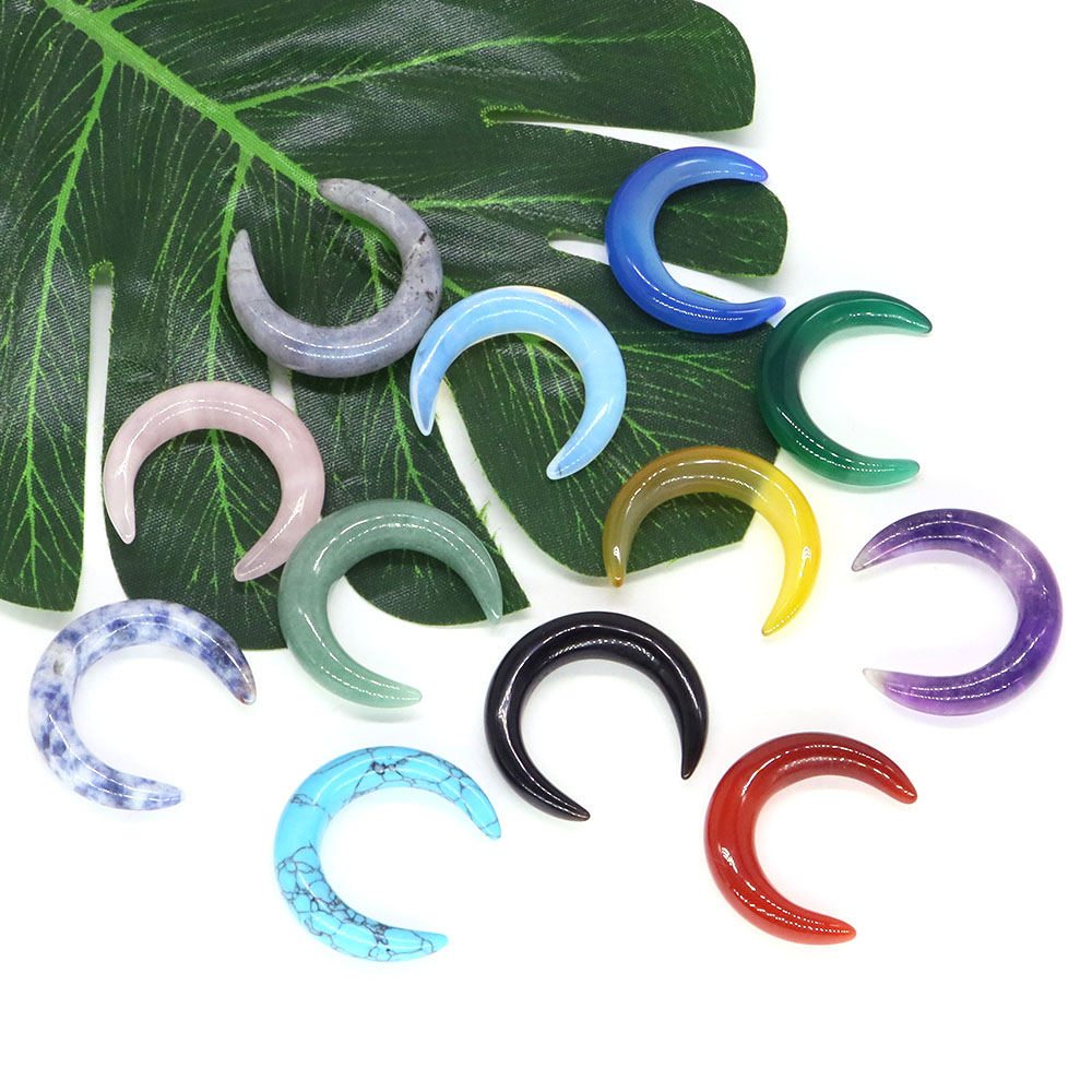 30mm Crescent Moon Shape Natur - Gemstone Bracelet Healing 评论和价格