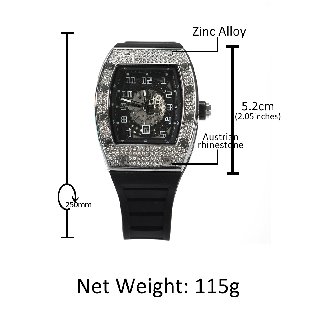 UWIN Square Dial Watch Full Rh - Jewelry Watches Silver 评论和价格