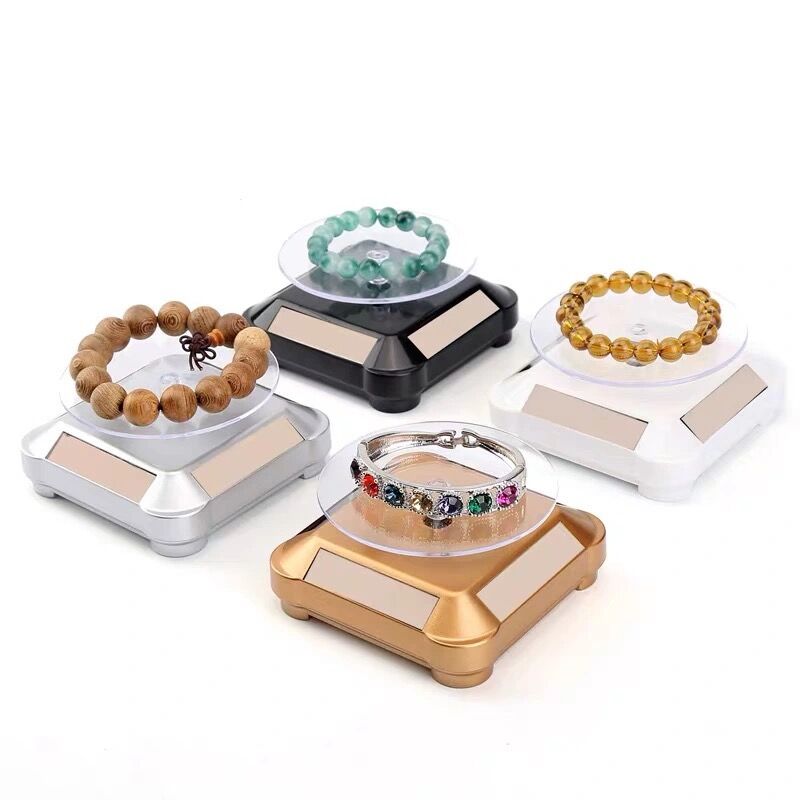 360 Degree Turntable Solar Rot - Jewelry And Watches Exhibition 评论和价格