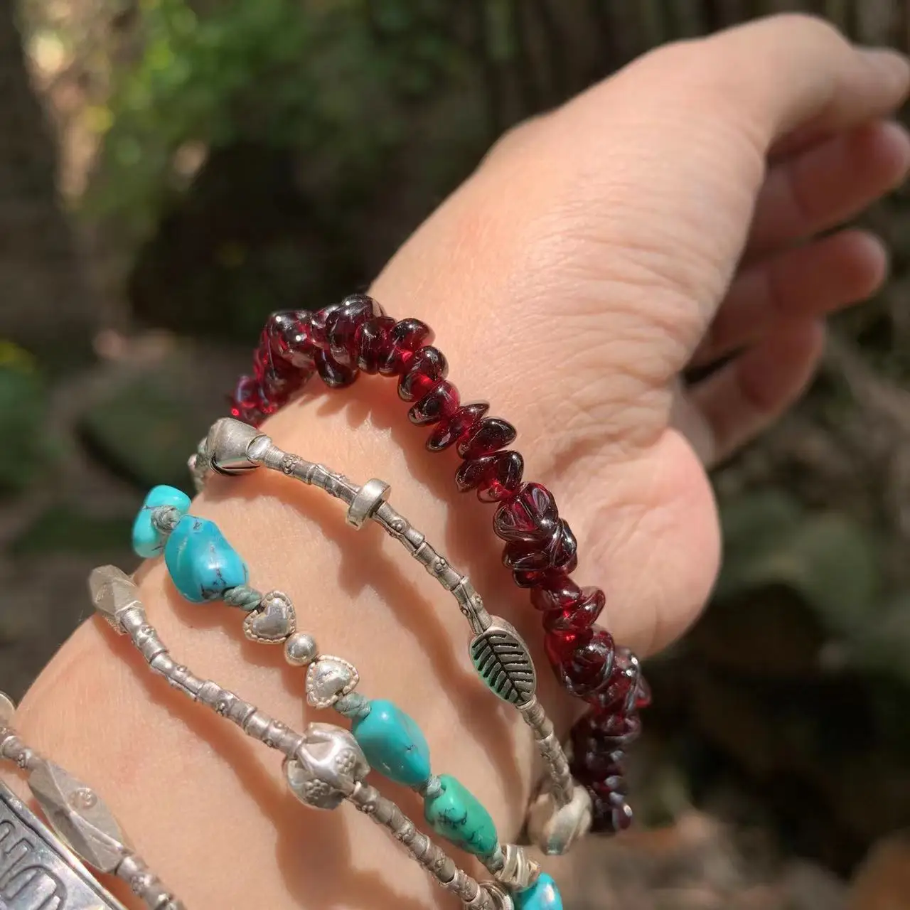 Natural Garnet Bracelet For Wo - Gemstone Bracelet Healing 评论和价格