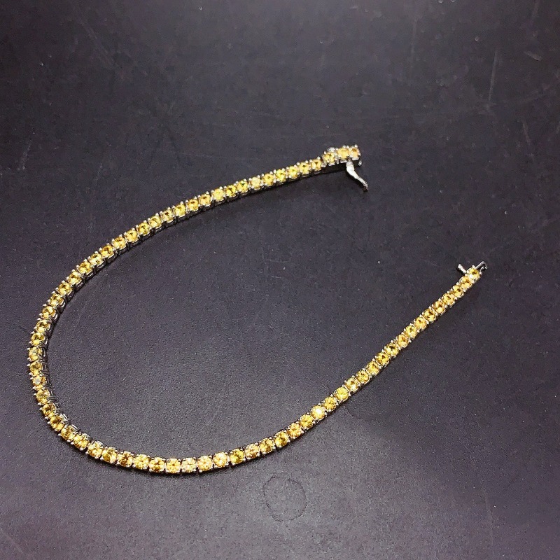 Natural  Citrine Tennis Bracel - Gemstone Bracelet Healing 评论和价格