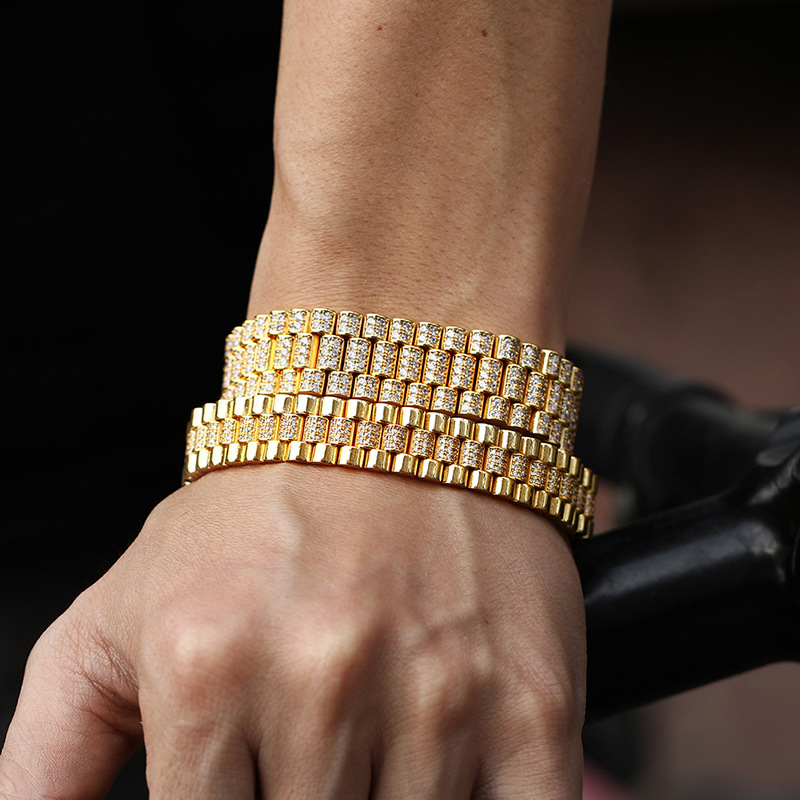 Hip Hop AAA CZ Stone Paved Bli - Icebox Jewelry Watches 评论和价格