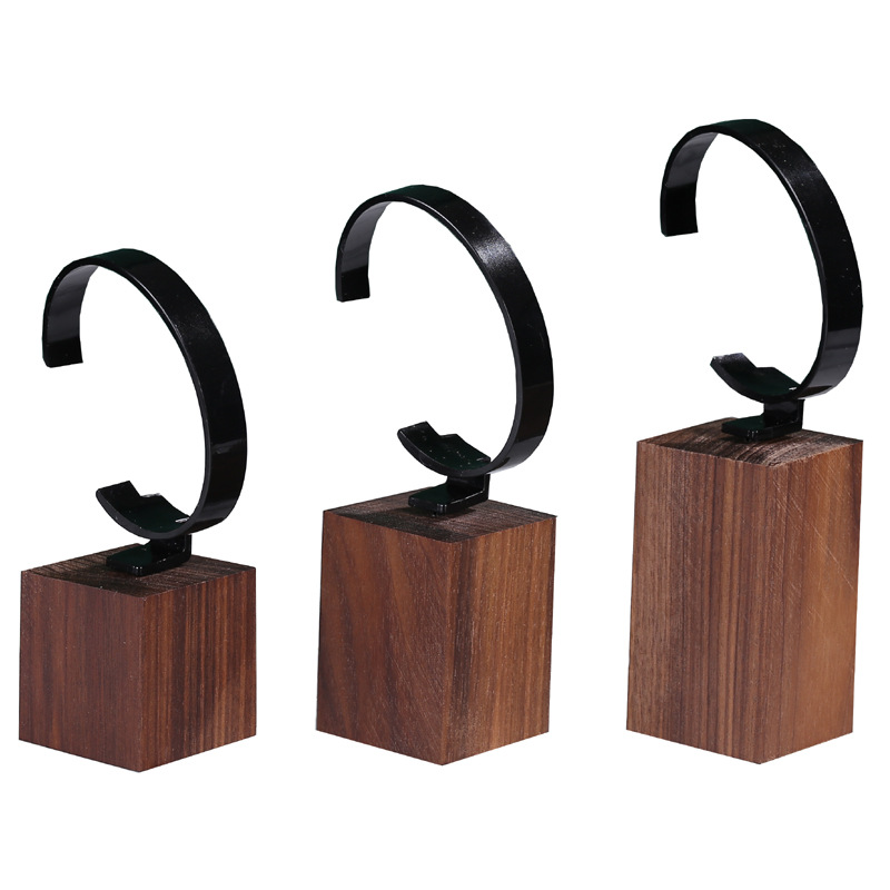 New Wooden C Shaped Watch Disp - Jewelry And Watches Inc 评论和价格