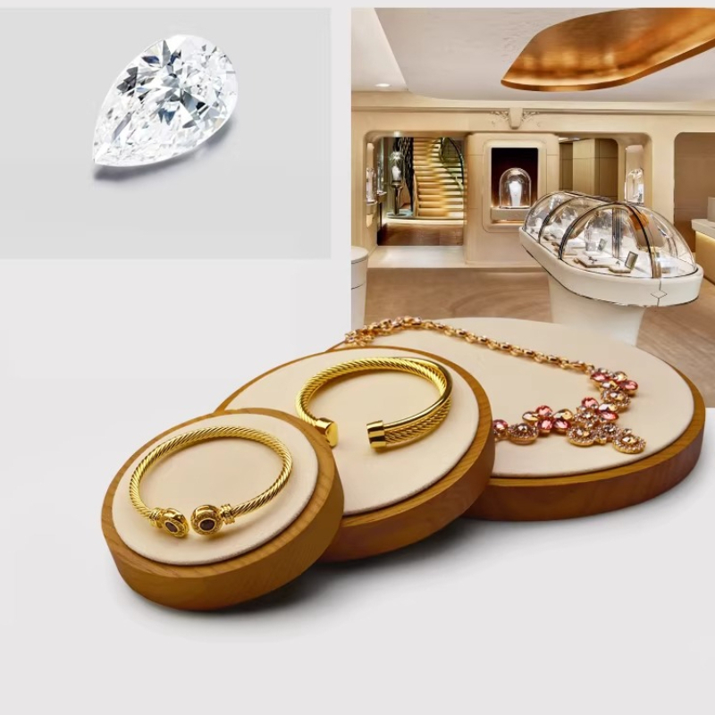 Solid Wood Jewelry Display Tra - Jewelry Stores With Watches 评论和价格