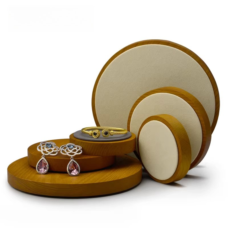 Solid Wood Jewelry Display Tra - Jewelry Stores With Watches 评论和价格