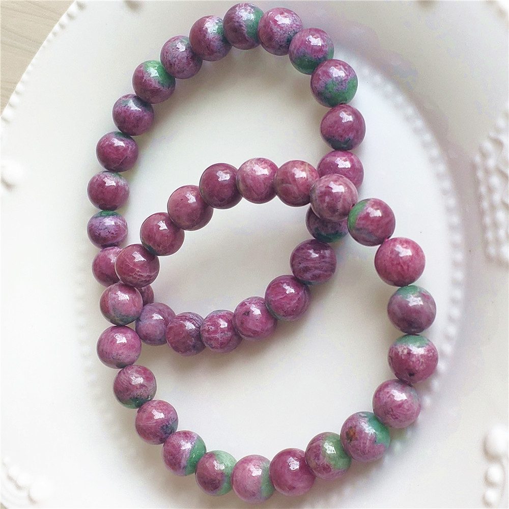 Natural Red Ruby Gemstone Brac - Gemstone Bracelet Healing 评论和价格