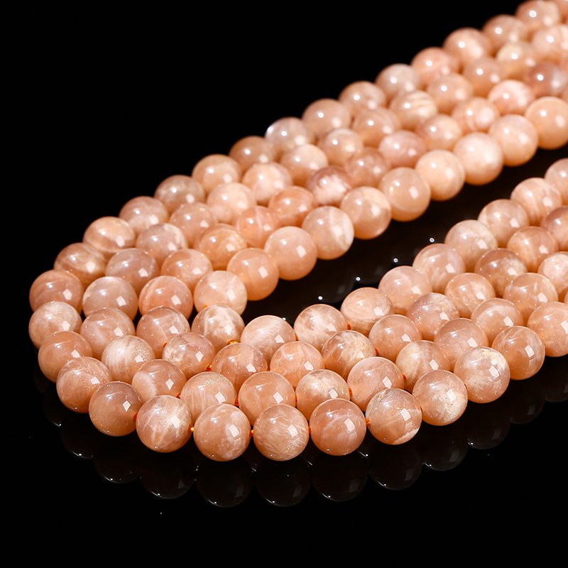 Natural Orange Sunstone Beads  - Gemstone Bracelet Healing 评论和价格