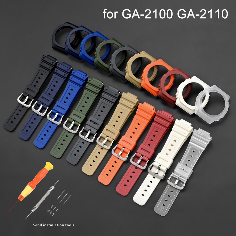 Rubber Watch Strap Case Bezel  - Casio Watch G-Shock Ga-2100 评论和价格
