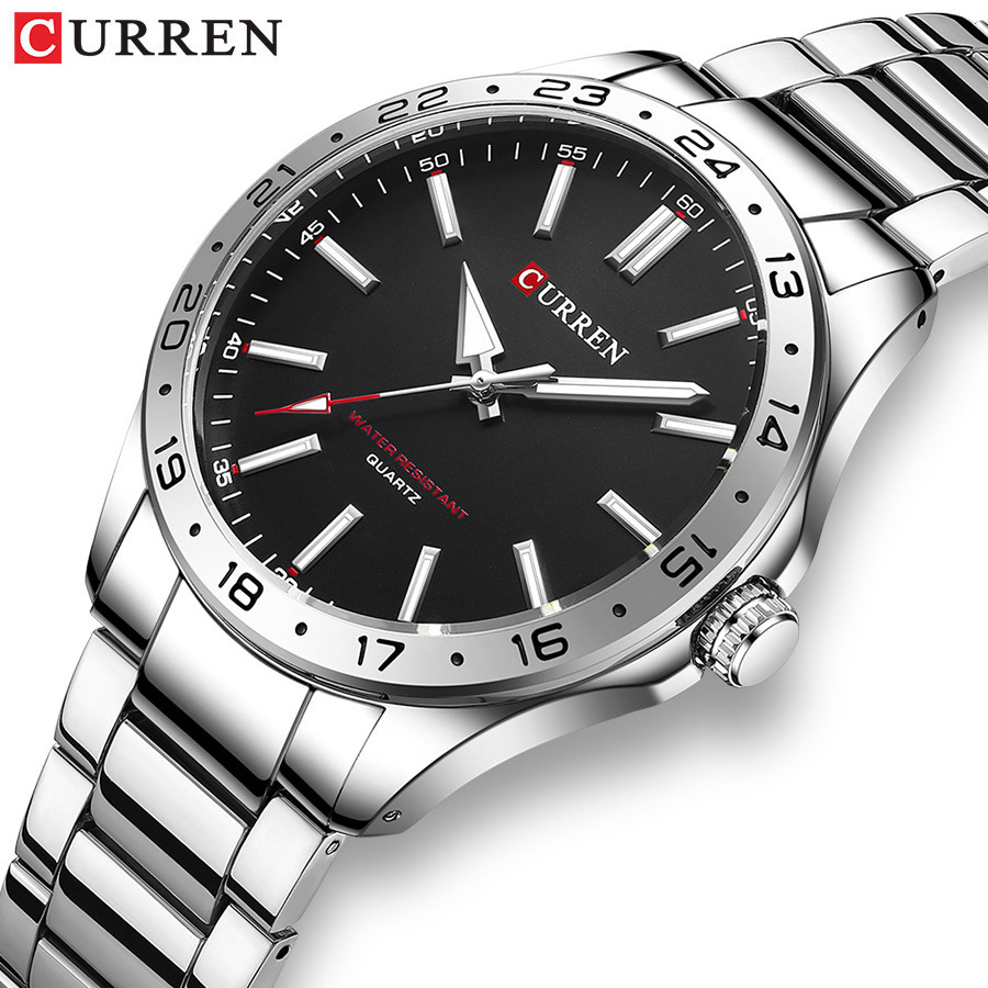 CURREN 8452 Silver White Gift  - Jewelry Watches Silver 评论和价格