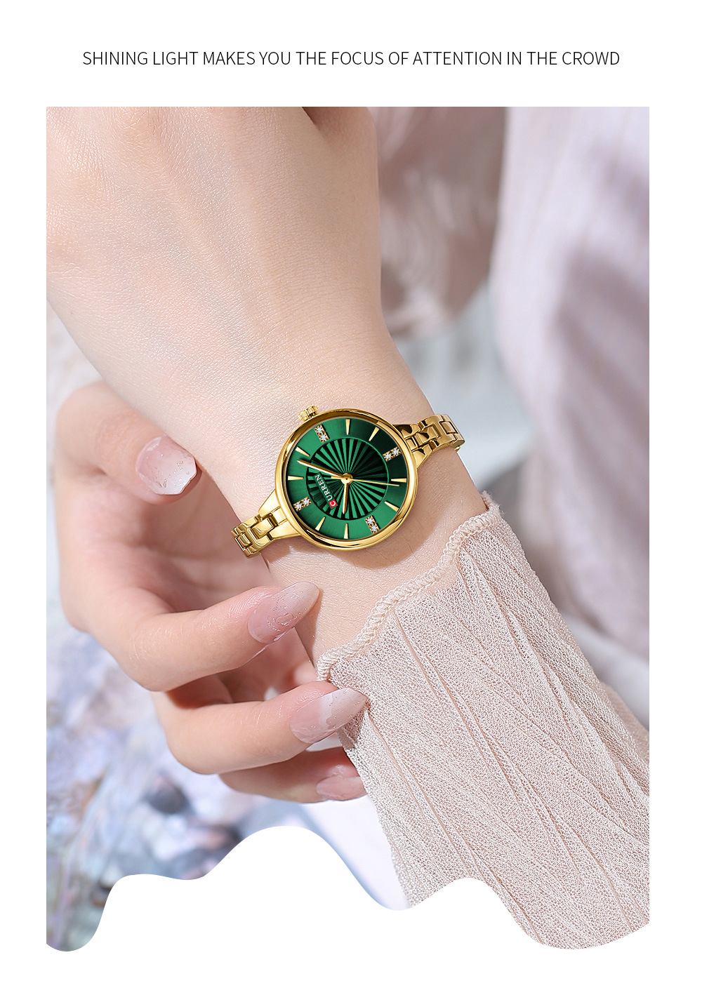 CURREN 9097 Top Brand Women's  - Jewelry Watches Silver 评论和价格