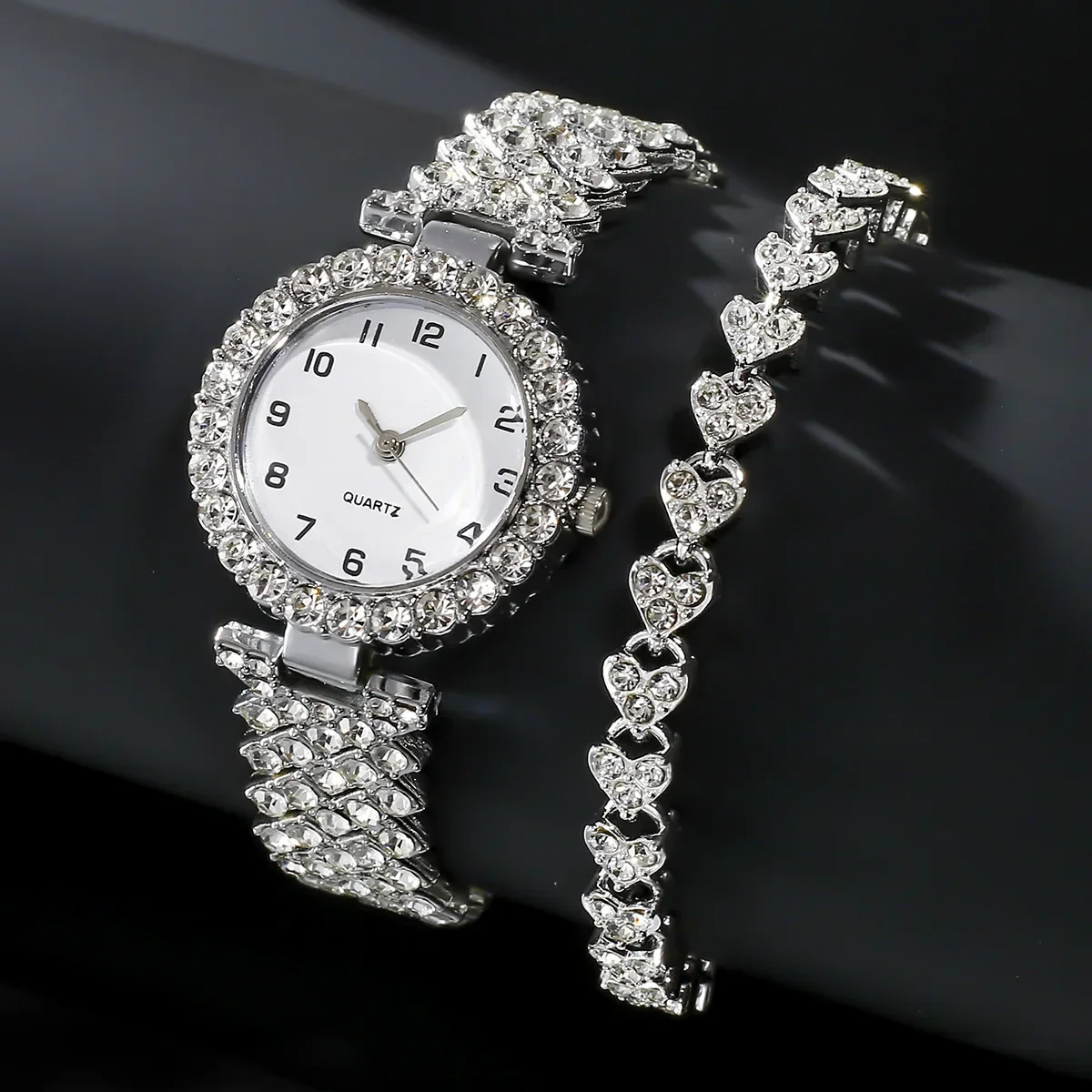 1pcs/2pcs Luxury Fashion Women - Jewelry Watches Silver 评论和价格