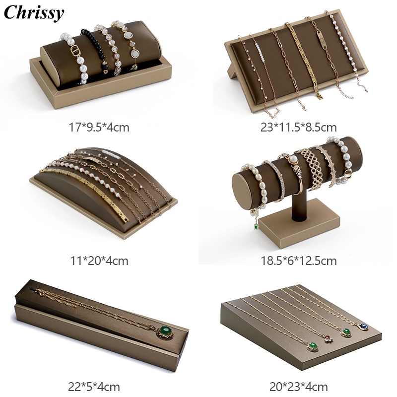 brown pu leather Bracelet Disp - Jewelry And Watches Exhibition 评论和价格