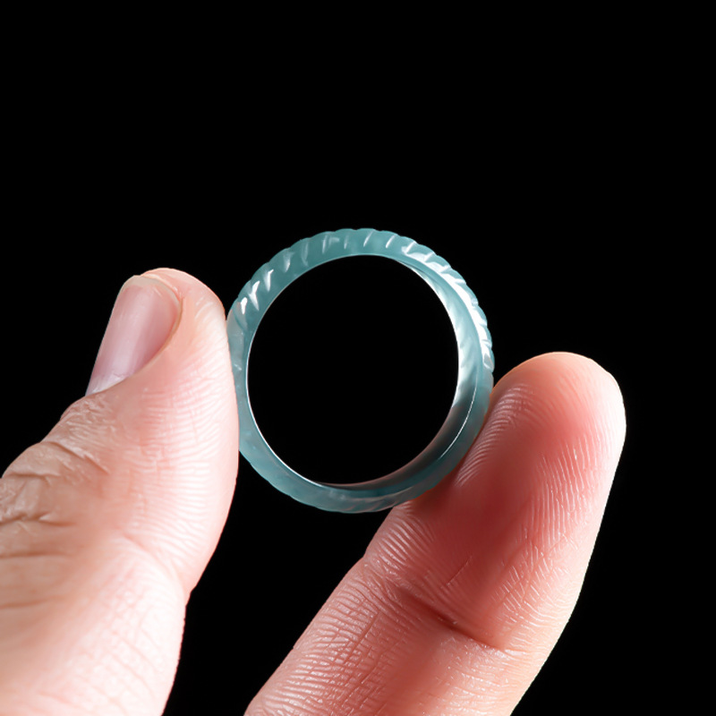 Blue Real Burmese Jadeite Ring - Jewelry & Watches Vitopoulos Reviews 评论和价格