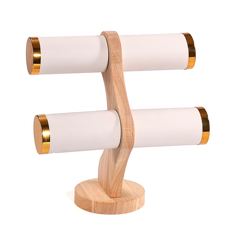 2-Tier Curved Wood Bracelet Ho - Jewelry Stores With Watches 评论和价格