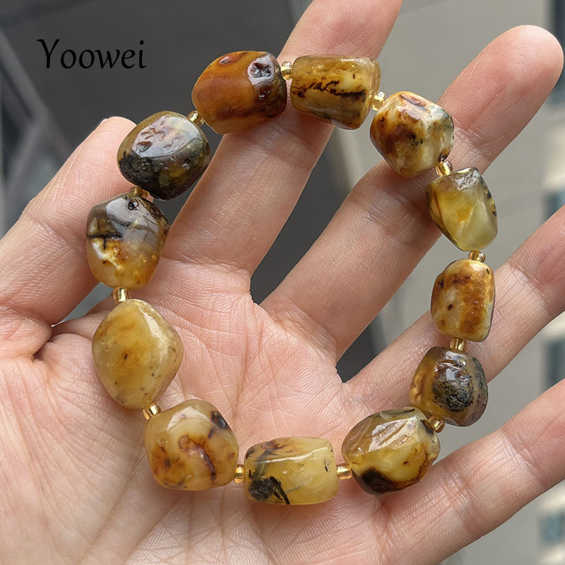 100% Real Amber Bracelets for  - Gemstone Bracelet Healing 评论和价格
