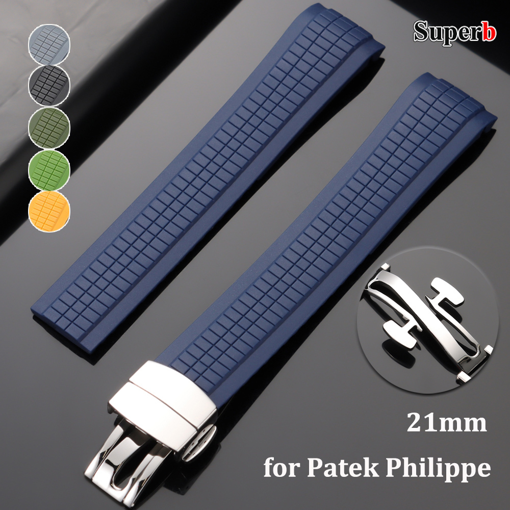 21mm Silicone Watch Strap for  - Patek Philippe Watch Aquanaut 评论和价格