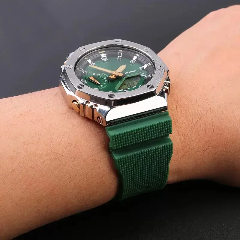 Rubber Watchbands For Casio G- - Casio Watch G-Shock Ga-2100 评论和价格