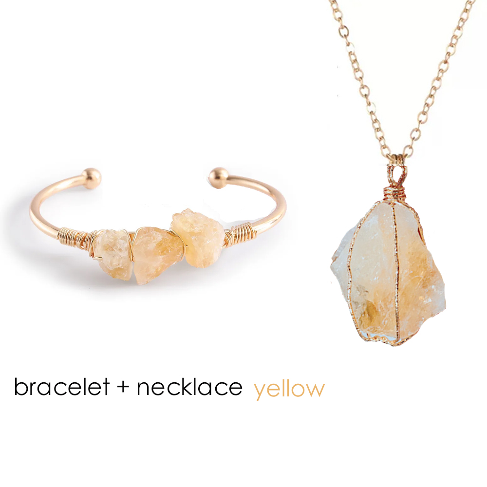 Natural Stone Open Cuff Bangle - Gemstone Bracelet Healing 评论和价格