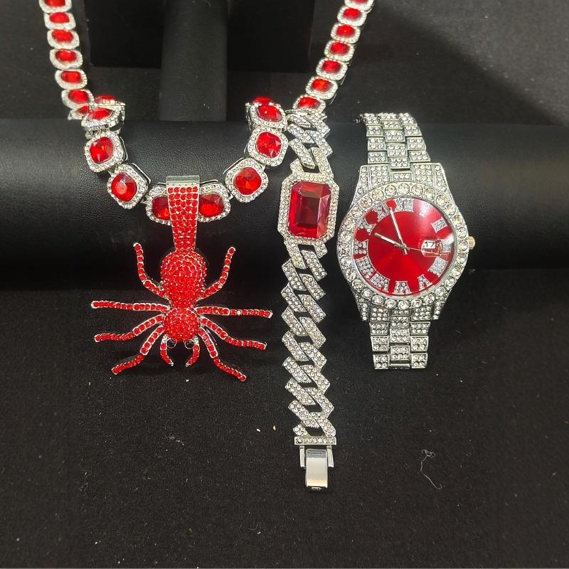 Hip Hop Jewelry Set for Men -  - Icebox Jewelry Watches 评论和价格