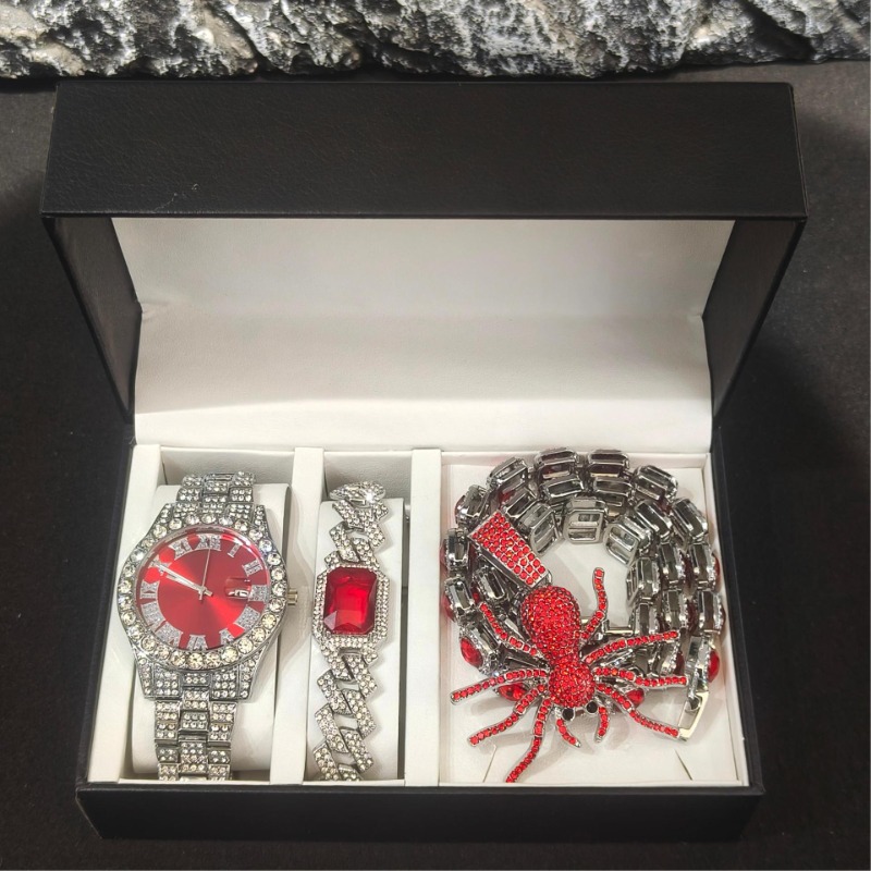 Hip Hop Jewelry Set for Men -  - Icebox Jewelry Watches 评论和价格