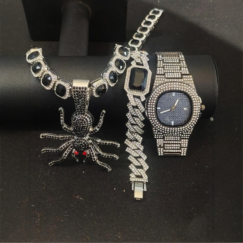 Hip Hop Jewelry Set for Men -  - Icebox Jewelry Watches 评论和价格